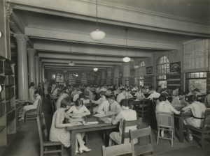 Peabody Library Reading Room circa 1920