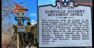 historic marker for Nashville Sit In Movement